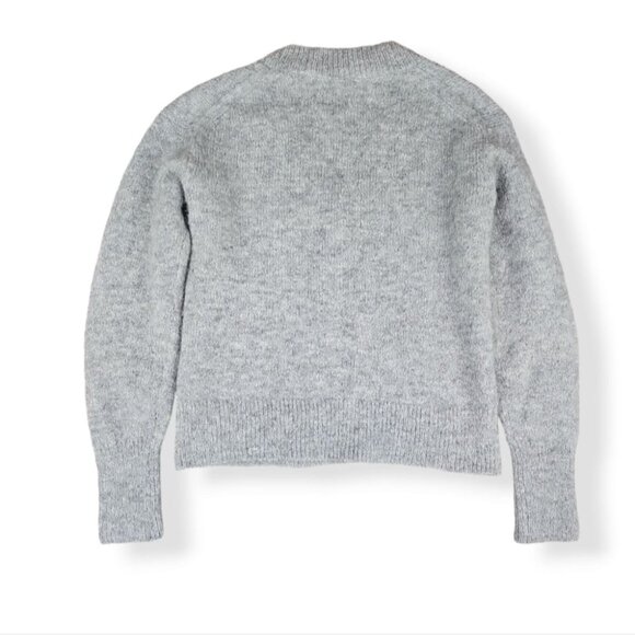 Aritzia Little Moon Snowdrop Alpaca Mohair V-neck Sweater 19.5" Ptp - Picture 9 of 13